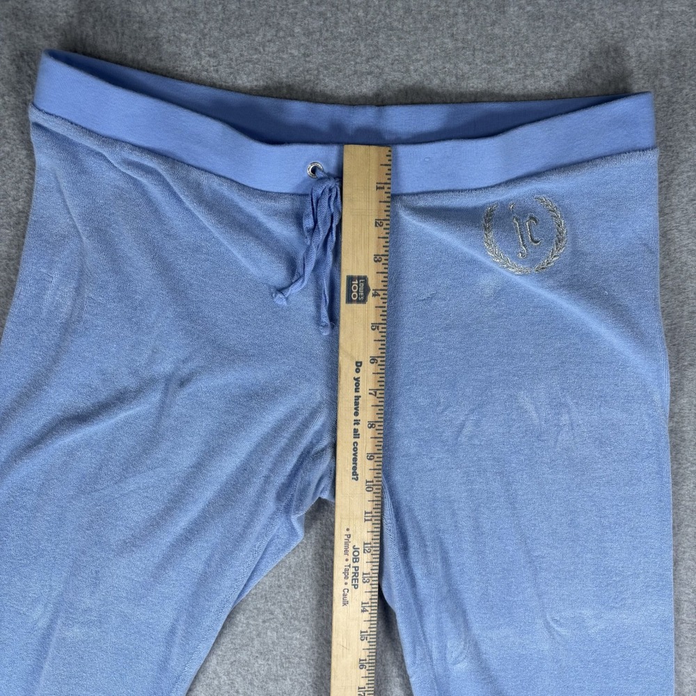 Y2K Juicy Couture Joggers Womens Large Blue Terry Cloth Embroidered Logo - Picture 12 of 16